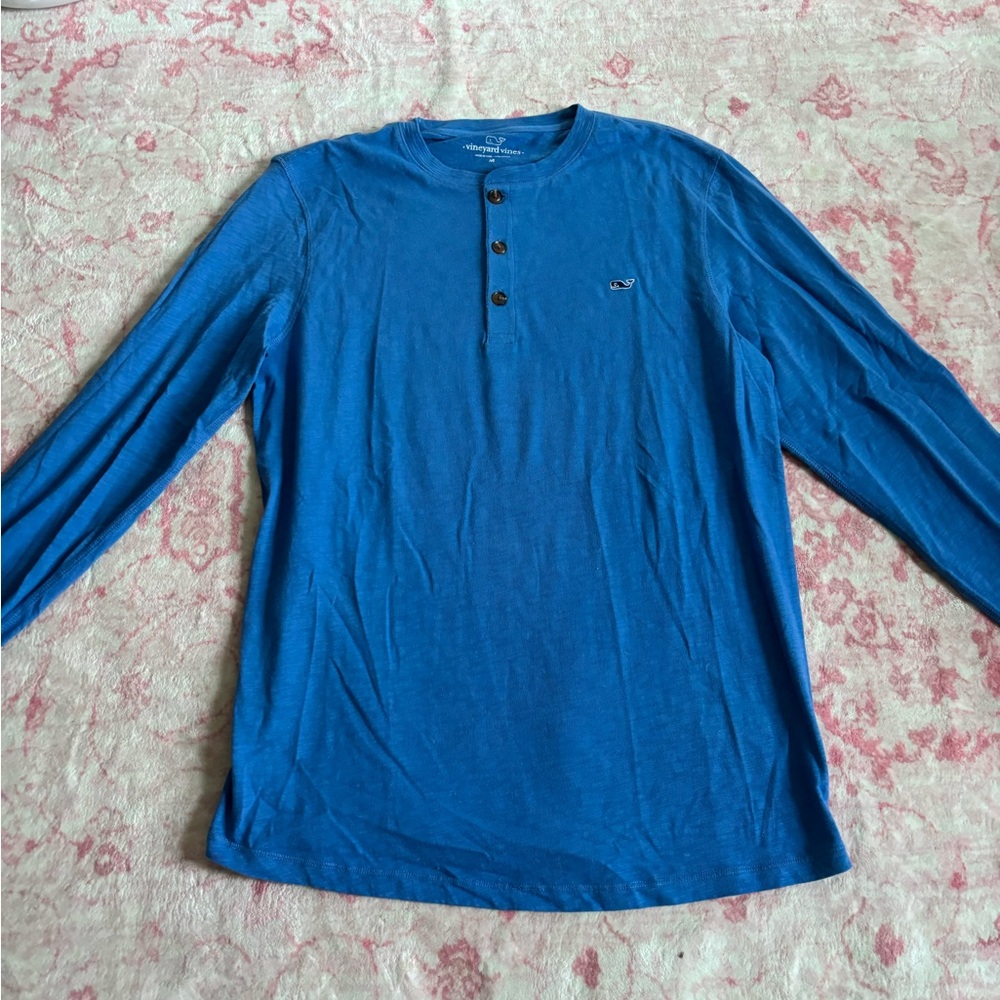 Vineyard Vines Blue Long Sleeve Tee Relaxed Fit